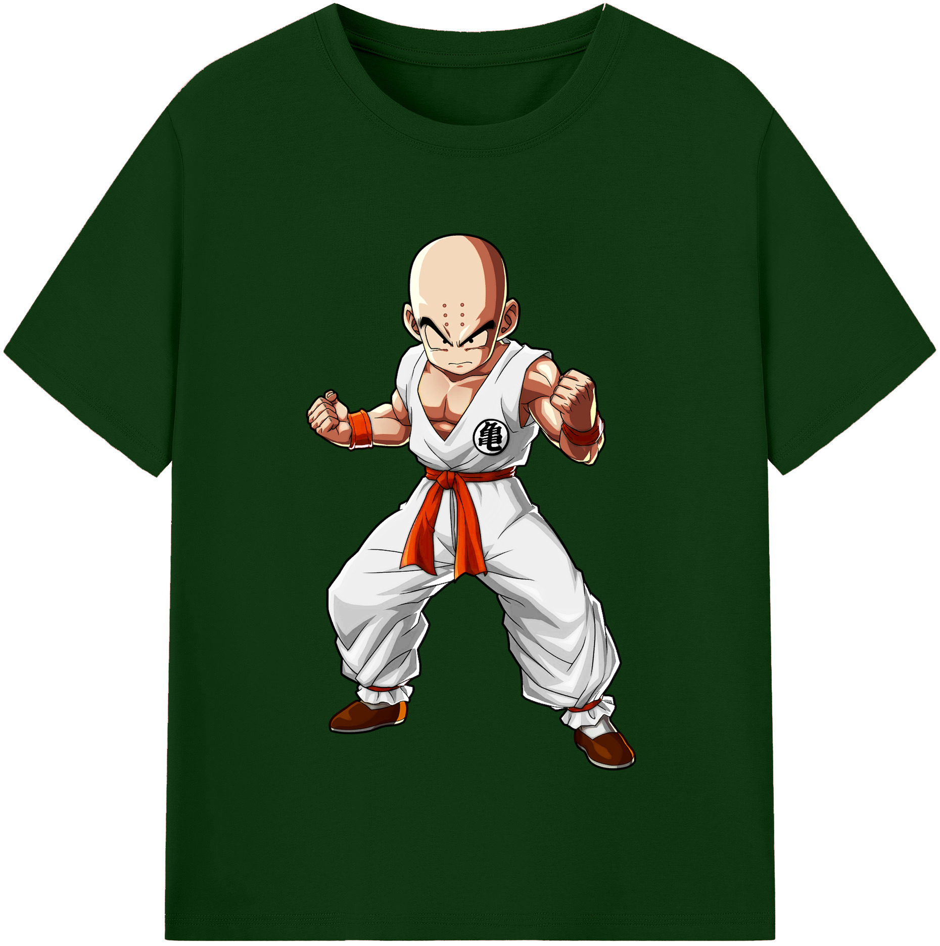 （画像用） ドラゴンボール クリリン DRAGON BALL krillin 綿100％半袖Tシャツ（フロントプリント）